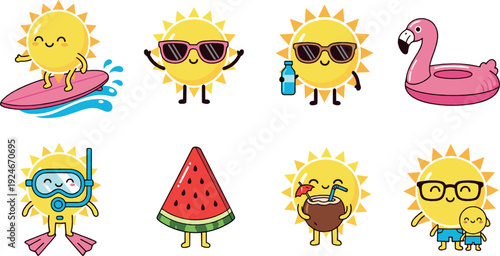 Back to School Icons Collection with Education Supplies, School Bus, Graduation Cap and Learning Symbols Flat Vector Illustration