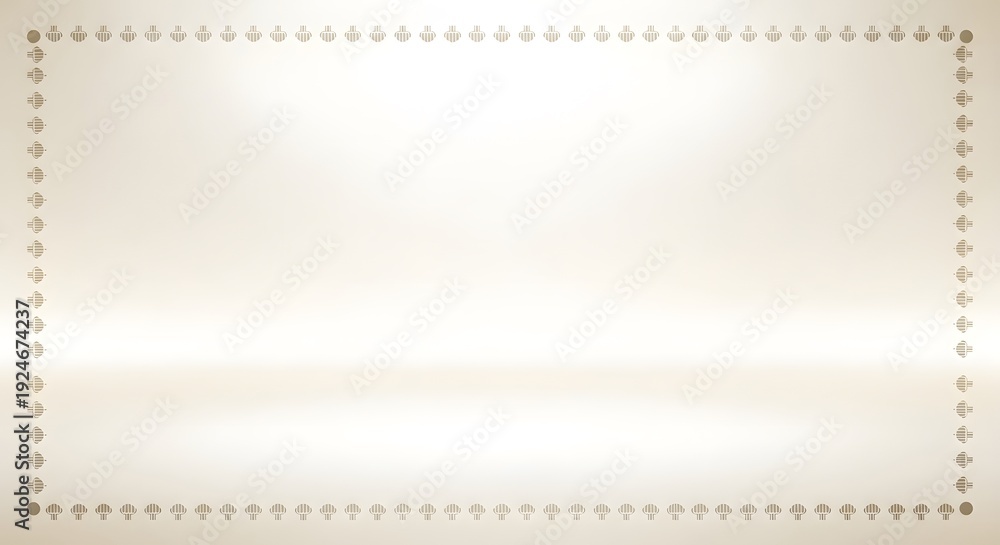 Obraz premium Elegant beige border frame with subtle gradient and tiny dots in vintage artistic style on a soft, creamy background with ample copy space. background