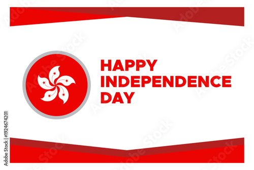 hong kong happy independence day vector design template illustration