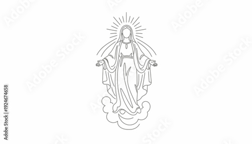 Virgin Mary icon, religious symbol, divine grace, faith, spirituality, Catholic icon