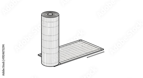 Solar Panel Installation: Roll of Solar Film Unfurling onto Rooftop