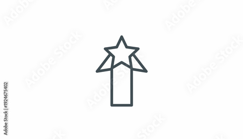 Star Achievement Award Icon, Success Goal, Top Performance, Leadership, Victory, Growth, Business Success