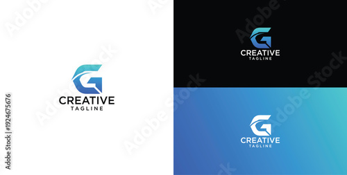 Technology logo vector. G initial logo design