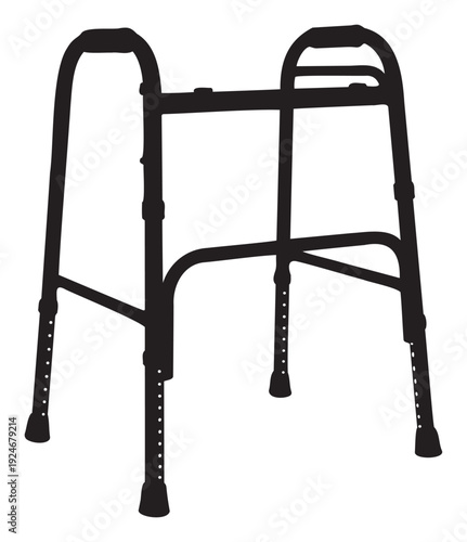 Medical walking frame providing essential mobility support and stability for rehabilitation or elderly care, ideal for healthcare and senior living marketing materials