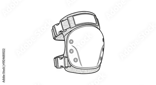 Protective Knee Pad with Straps and Buckle for Sports and Work