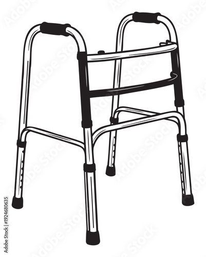 Essential mobility aid for rehabilitation and elder care providing stable support and assistance for walking and standing useful for medical supply catalogs and healthrelated content