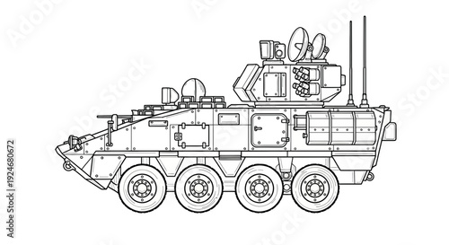 Modern Armored Personnel Carrier - Military Vehicle Blueprint