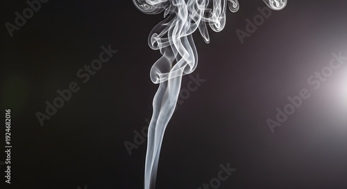 a white smoke on a black background