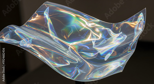 a close up of a glass vase on a table