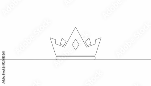 Minimalist Crown Icon, Royal Symbol, Elegant Line Art, King Queen Symbol