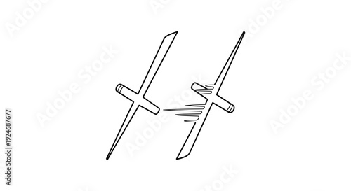 Glider Aircraft Silhouette, Aerodynamic Design, Flight Concept