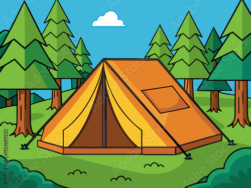 tent in forest