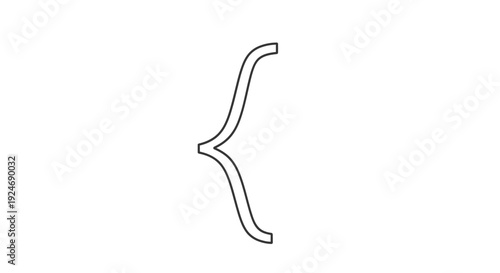 Curly Bracket Symbol, Typographic Element, Graphic Design, Decorative Element