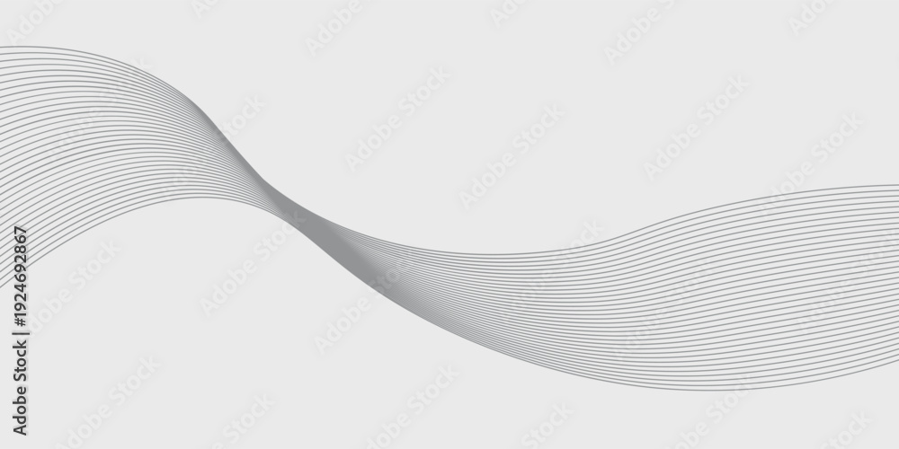 Fototapeta premium Abstract vector background with black wavy lines. EPS10