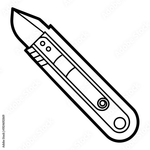 A utility cutter knife  icon isolated on a white background