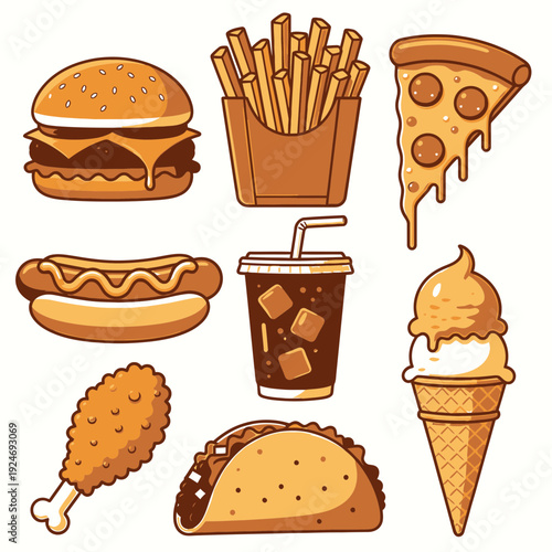 Fast Food Favorites vector