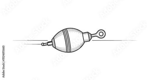 Vintage Hand-Drawn Illustration of a Rubber Air Blower Bulb for Cleaning Camera Lenses