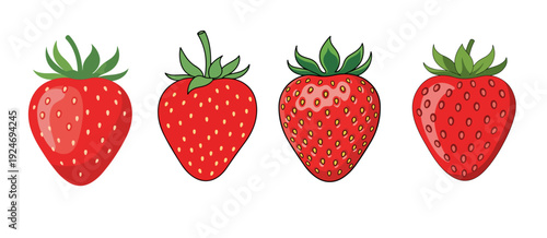 Collection of Three Servings of Golden French Fries in Red Containers and Individual Loose Fries