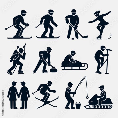 Winter Sports Icons vector