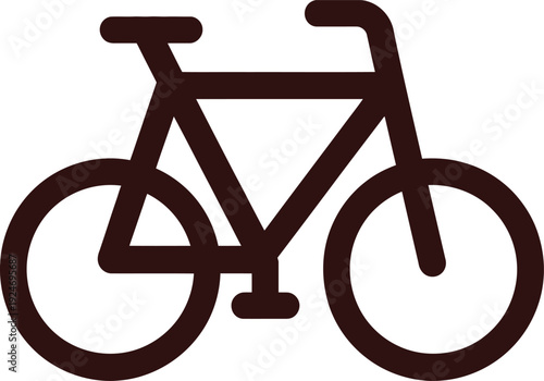 Dark brown bicycle on white background bike transport