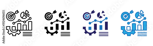 Metric Icon Multi Style Vector Illustration