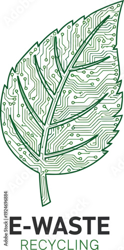 Eco-Friendly E-Waste Recycling Leaf Design for Sustainable Technology Solutions