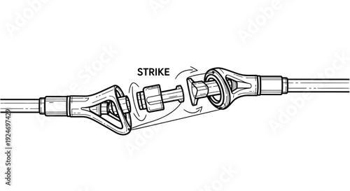 Mechanical Coupling Mechanism Diagram: Secure Connection and Lock