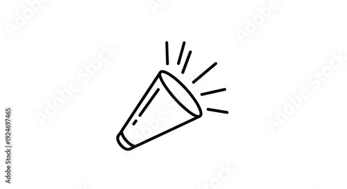 Megaphone Icon, Announcement, Alert, Sound, Communication, Loudspeaker, Vector