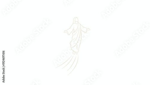 Jesus Ascending, Religious Symbol, Divine Light, Hope, Faith, Spirituality