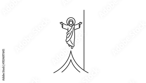 Jesus Christ Ascending to Heaven, Religious Symbol, Christian Faith