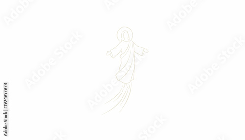 Jesus Christ Ascending to Heaven, Religious Symbol, Divine Light, Ascension Day