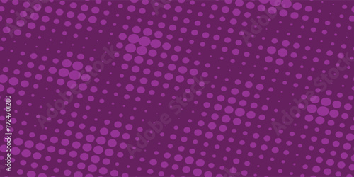 Abstract halftone purple dot pattern gradient texture background.
