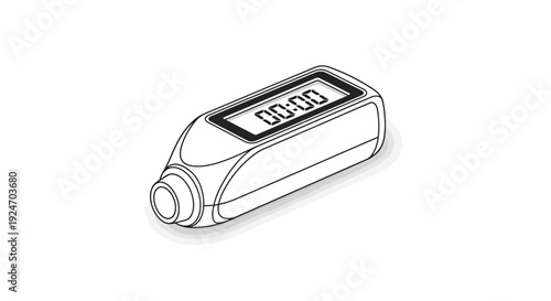 Digital Breathalyzer Device with Digital Display Showing Zero