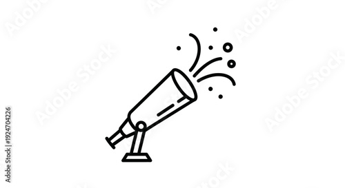 Confetti Cannon Icon: Celebration, Party, Event, Festive, Fun, Sparkle, Blast