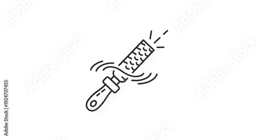 Vector Icon of a Rasp File Tool, Woodworking, DIY, Crafting, Tool Icon