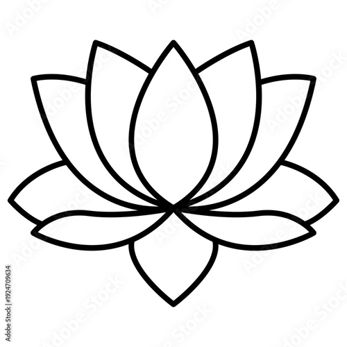 Minimalist Lotus Flower Spiritual Wellness Line Art