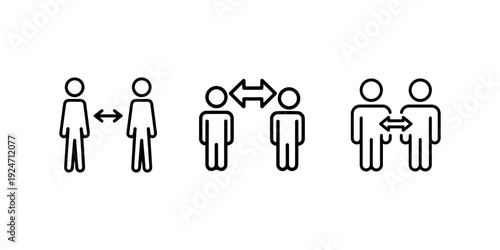 People communication concept social distance interaction connection networking discussion conversation talk group relationship vector