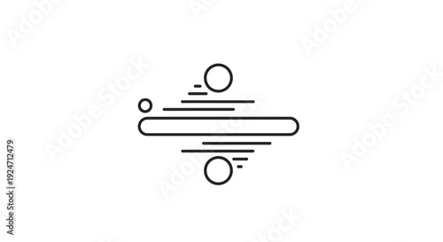 Abstract geometric shape with circles and lines, minimalist design, modern art, clean background