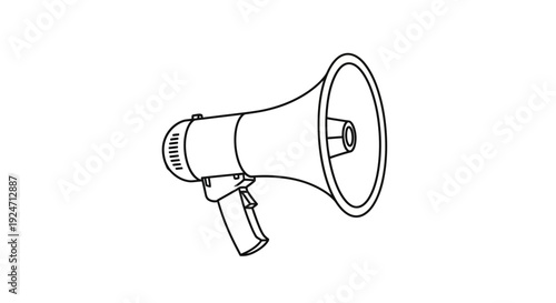 Outline of a Megaphone, Symbol of Announcement and Public Speaking