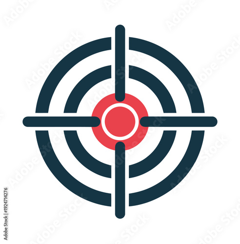 Target icon vector, aim icon, business target, goal, success, objective, strategy, flat design