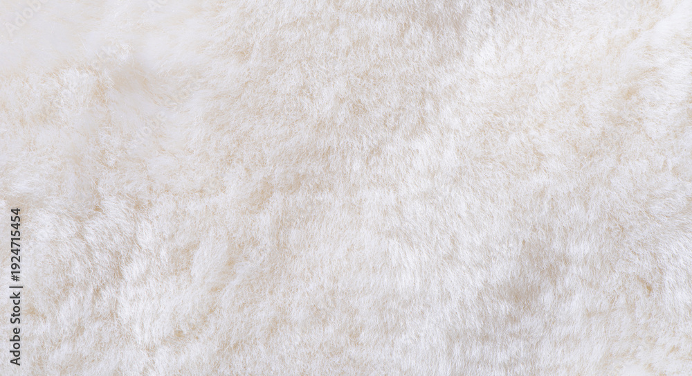 Naklejka premium white plush fabric texture background , background pattern of soft warm material