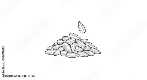 Pile of Almonds with One Falling, Vector Animation Fresme