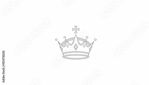 Royal Crown Icon, Elegant Symbol of Power, Royalty, and Luxury