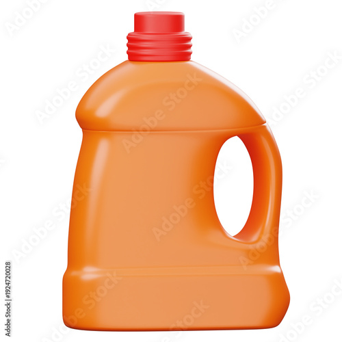 Orange Laundry Detergent Bottle