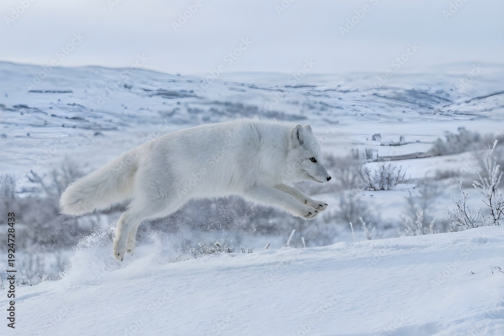 Fototapeta premium fox in the snow