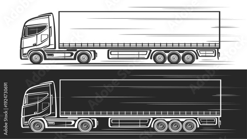 Vector logo for Trailer Truck