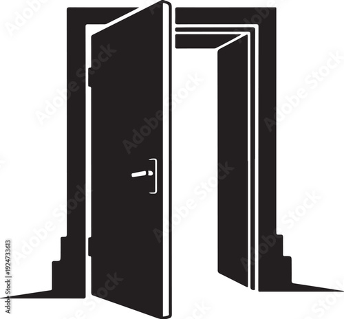 Open door to new opportunities and possibilities inside