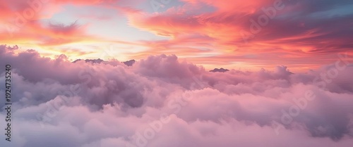 Panel kuchenny z motywem Ethereal washes of color evoke misty mountains and swirling clouds,  vibrant,  artwork