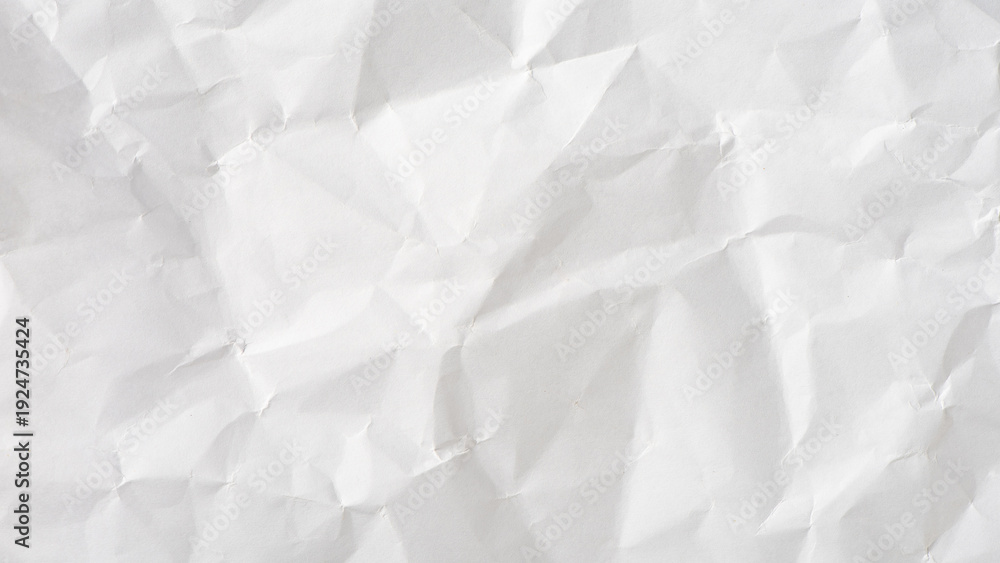 Obraz premium white crumpled paper texture background 
