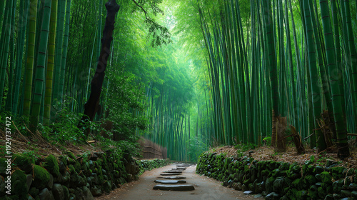 Nature Path in Bamboo Woods